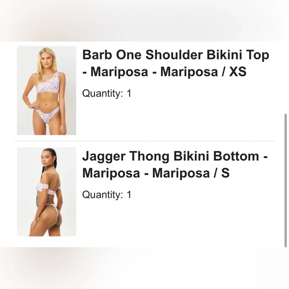 NWT Frankie’s Bikinis Mariposa Set
